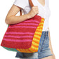 Bp. Stripe Straw Tote Blue