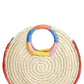 Bp. Rainbow Circle Straw Tote Beige Medium Size