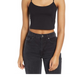 BP. Women's Black Knit Organic Cotton Crop Camisole Size Large