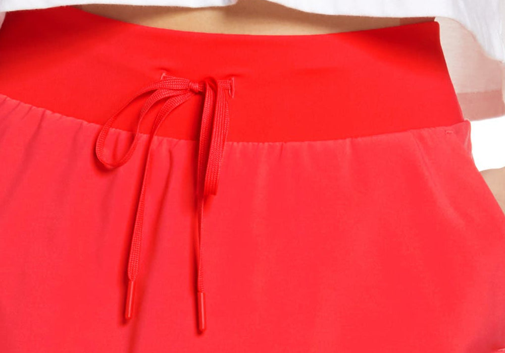 Zella Taylor Performance Skort, Red Hibiscus, Size Large