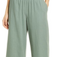 caslon(r) Wide Leg Pull-On Linen Blend Pants in Green Dune , Size X-Small
