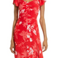 Chelsea28 Floral Slit Dress In Red Chinoise Tropical Toile Size Small