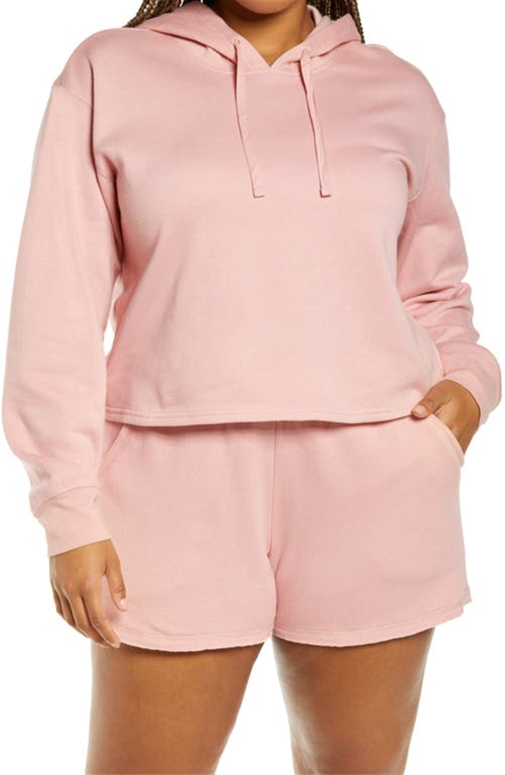 BP. Women's Pink Beauty Organic Cotton Blend Hoodie Size 2X