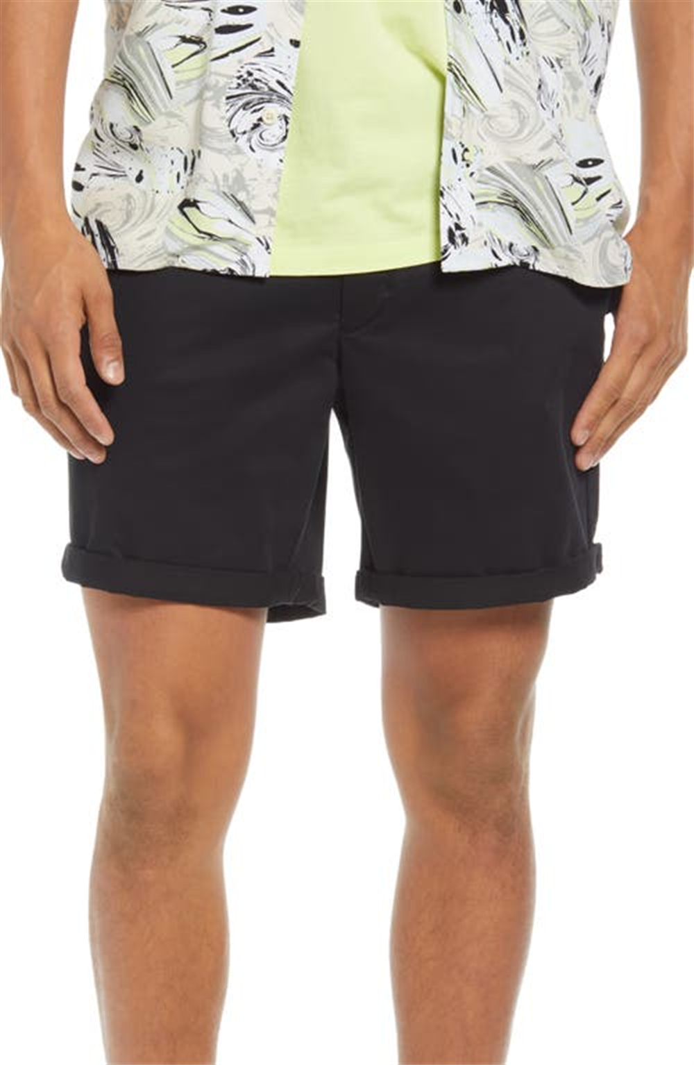 Open Edit Size 38 Black Skinny Chino Shorts