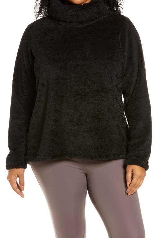 Zella Women's Black Nikki Furry Fleece Sweatshirt