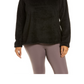Zella Women's Black Nikki Furry Fleece Sweatshirt