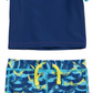Tucker + Tate Two-Piece Rashguard Swimsuit In Blue Twlight Waves- Ocean Size 9M