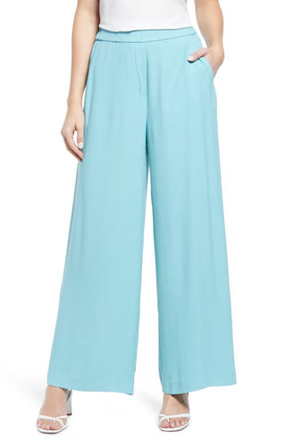 Halogen Women's Teal Nile Wide Leg Pants Size X-Small