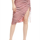 XX-Small Pink Peony Wave Geo Side Ruched Skirt by Open Edit Nordstrom
