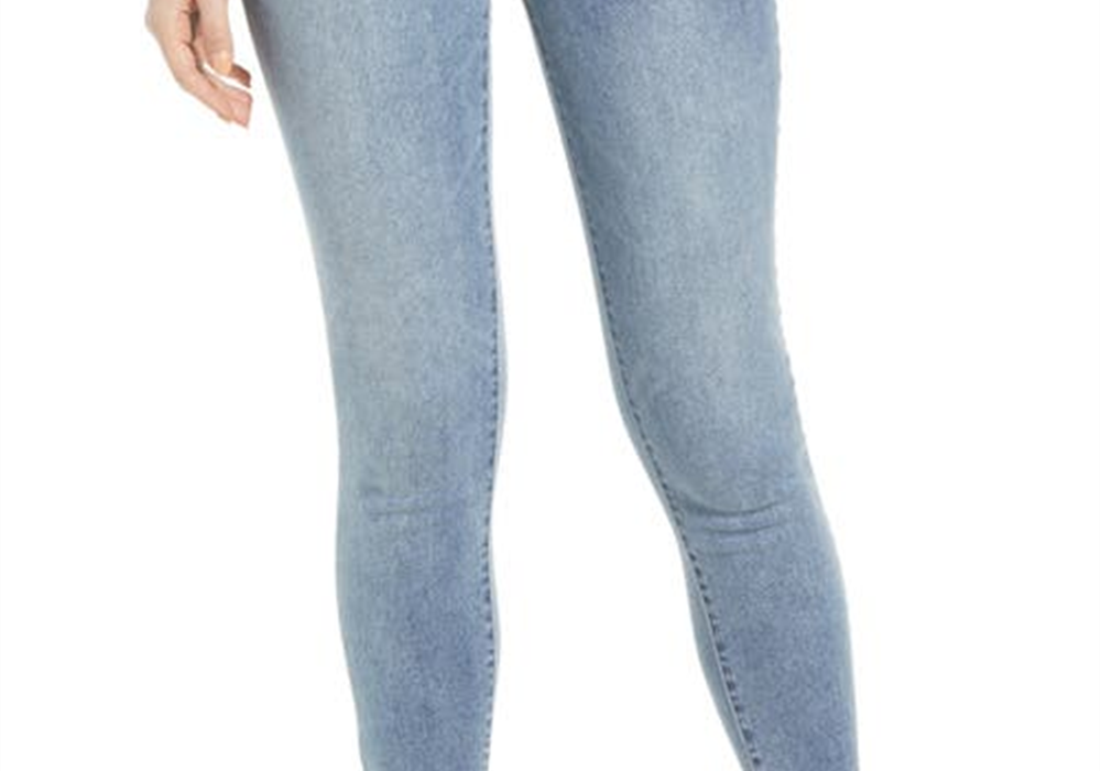 Caslon Sierra Raw Hem Ankle Jeans Light Blue Vintage Size 12