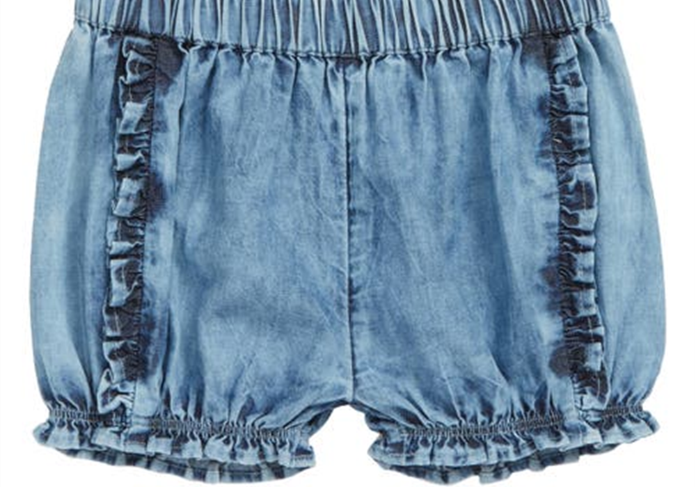Blue Ocean Wash Tucker + Tate Ruffle Denim Shorts Size 9M