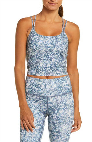 Zella Women's Blue Marlin Studio Lite Camo Tank Size Small