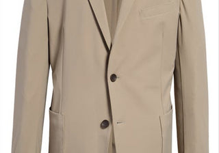 Nordstrom Trim Fit Tech Stretch Travel Sport Coat In Tan Ermine Size 42 Long
