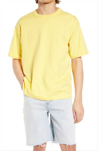 Bp Cotton Crewneck T-Shirt in Yellow Aspen Size XXL