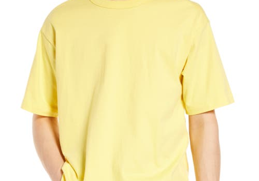 Bp Cotton Crewneck T-Shirt in Yellow Aspen Size XXL