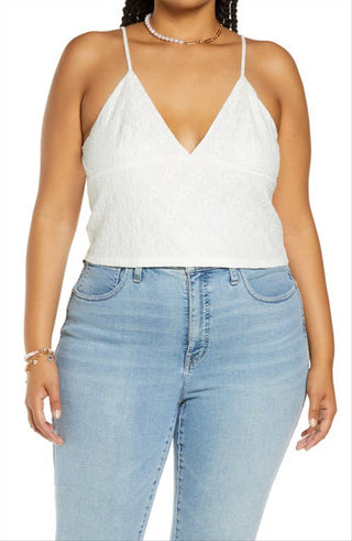 BP. Women's Ivory Textured Lace Camisole Size 2X