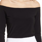 Large Size Black Halogen Knit Off the Shoulder Top by Halogen