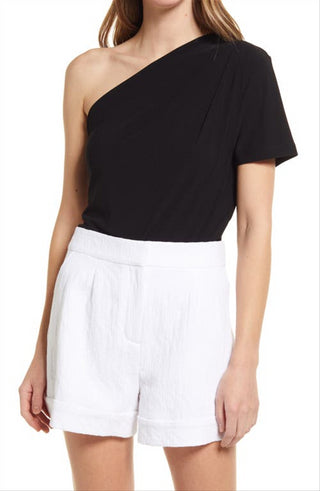 Halogen(R) Halogen Knit One-Shoulder Top In Black Size Large