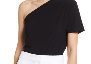 Halogen(R) Halogen Knit One-Shoulder Top In Black Size Large