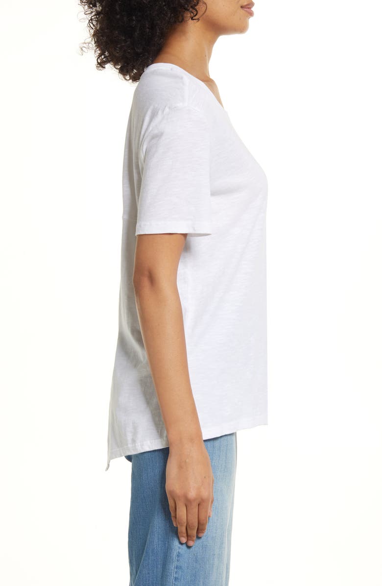 Caslon Notch Back Cotton Blend T-Shirt - Blue Ensign - Size XS