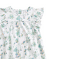 Nordstrom White and Green Tropical Ruffle Dress Set Size 9M