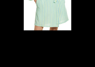 BP. Women's Blue Robbia Simple Stripe Short Robe Size Large