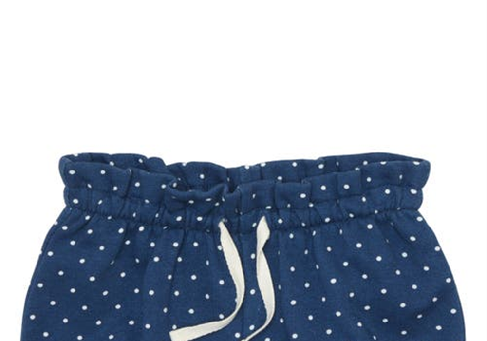 Tucker + Tate Navy Denim Mini Dots Ruffle Bubble Shorts Size 12M