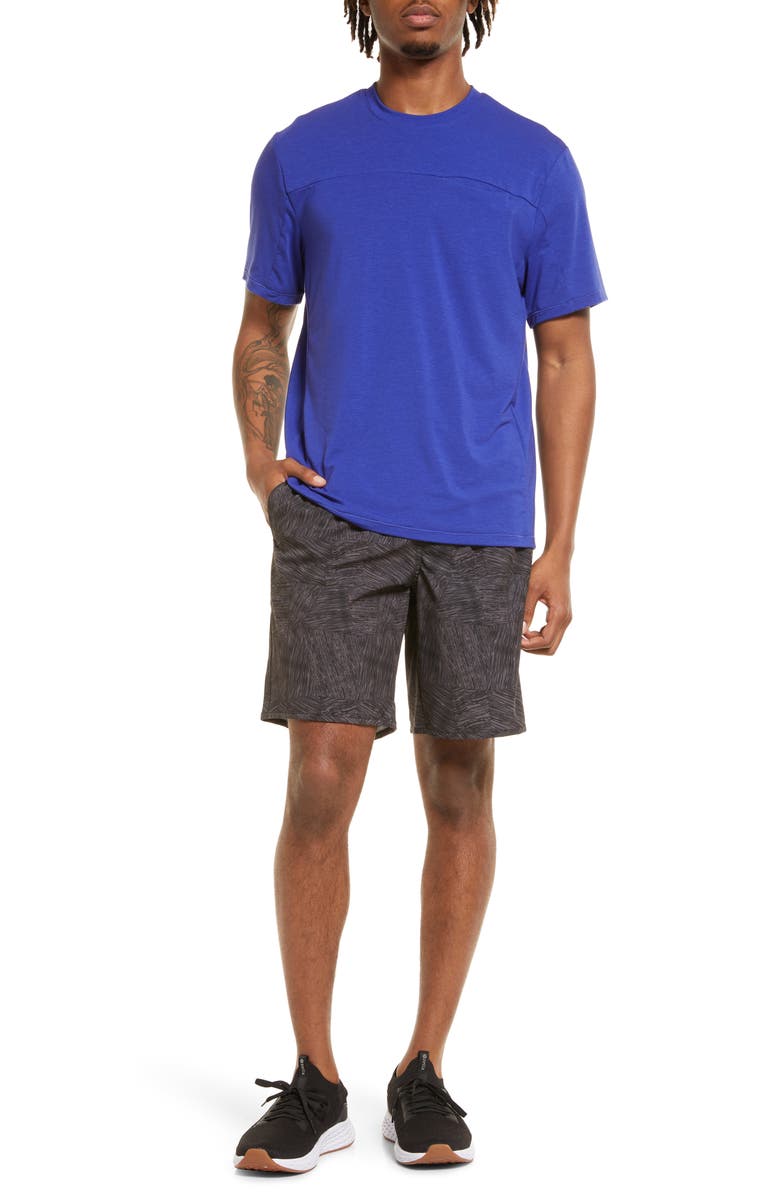 Zella Bluffs Board Shorts - Blue Weather Tiled Elm Print, Size XS