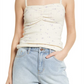 Treasure & Bond Cinch Pointelle Camisole In Ivory- Purple Spring Floral Size Large