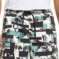 Open Edit Print E-Waist Shorts In White- Teal Surfs Up Collage Size X-Large