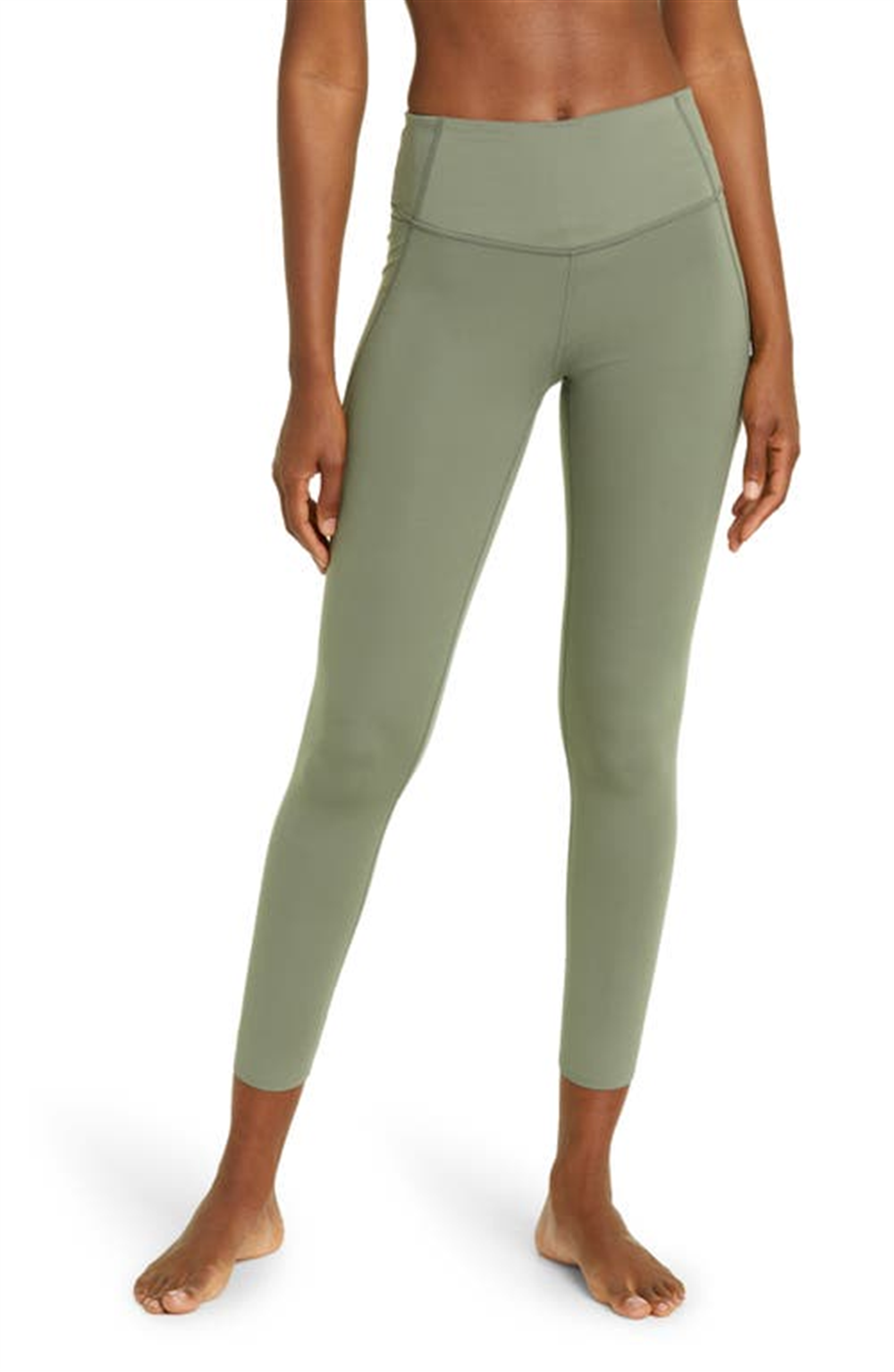 Zella Women's Green Agave High Waist Studio Lite Pocket 7/8 Leggings Size X-Small