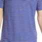 Johnny Collar Linen Polo - Blue C Tioga Stripe Size XXL