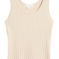 Treasure & Bond X-Large Beige Oatmeal Scoop Rib Tank Top