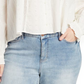 Treasure & Bond Shiffly Tie Neck Eyelet Top In Ivory Size 3X