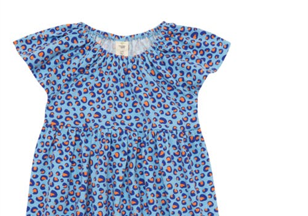 Tucker + Tate Blue Animal Dot Flutter Sleeve Dress & Bloomers Set - Size 6M