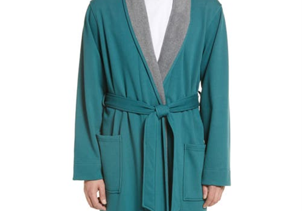 Nordstrom Men's Soft Essential Robe In Teal Cyrus Size Medium