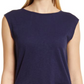 Caslon Tie Back Cap Sleeve Top in Navy Peacoat - Size X-Small