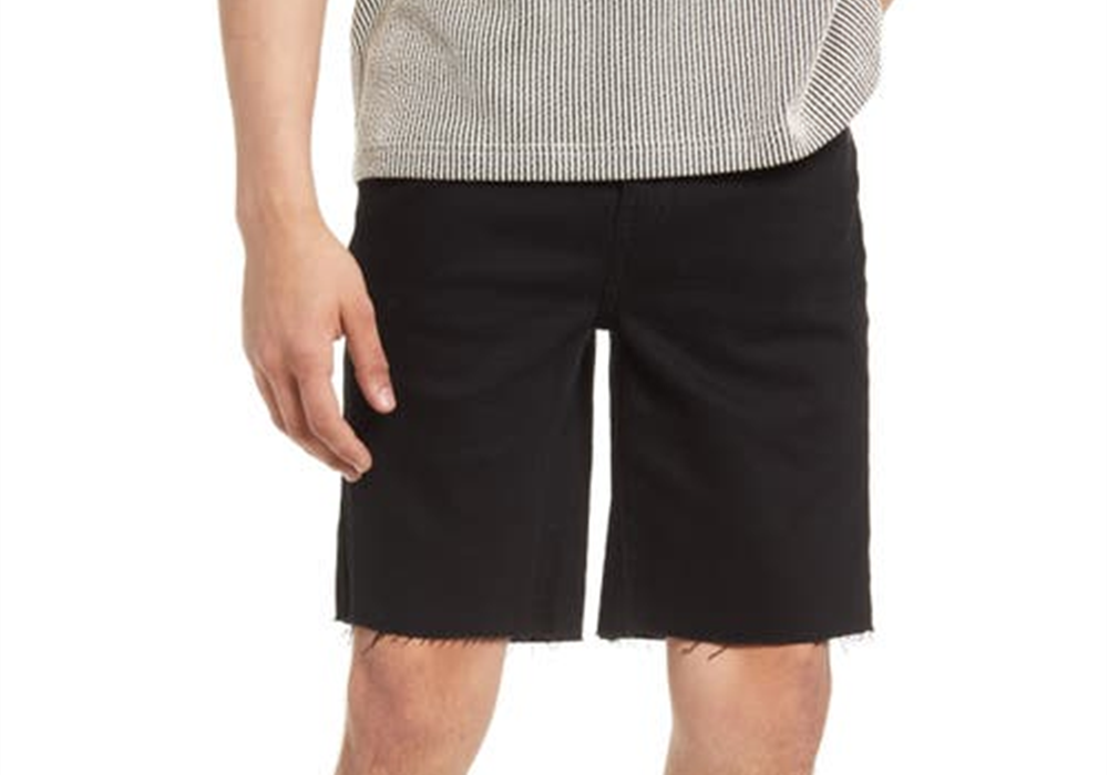 Bp. Raw Edge Slim Fit Jean Shorts In Raw Black