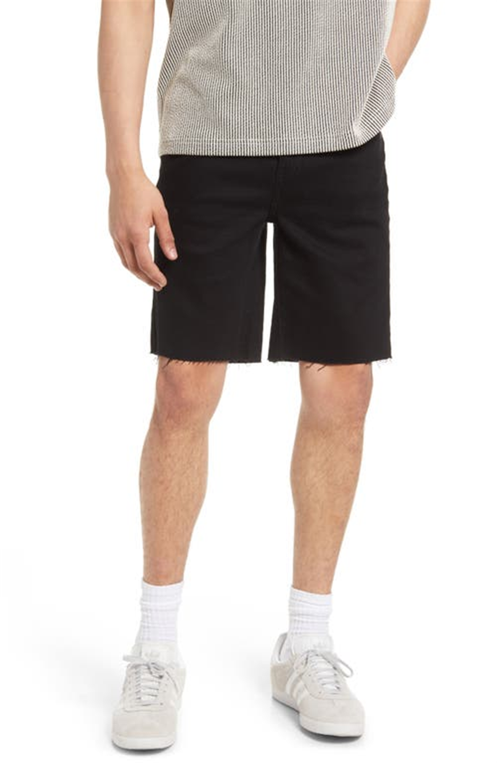 Bp. Raw Edge Slim Fit Jean Shorts In Raw Black