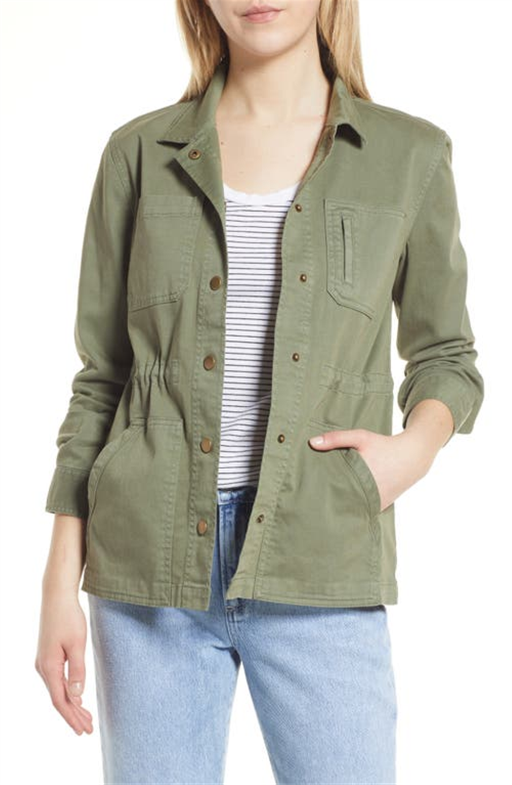 caslon(r) Utility Jacket in Green Sorrel , Size X-Small