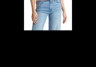 Caslon Women's Navy-White Brooke Stripe Long Sleeve T-Shirt Size Small