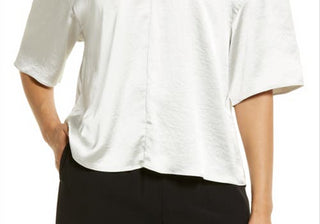 Nordstrom V-Neck Top In Ivory Cloud Size Small