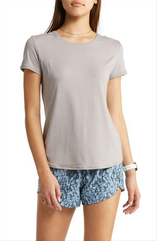 Zella Women's Grey Zinc Energy Strength T-Shirt Size X-Small