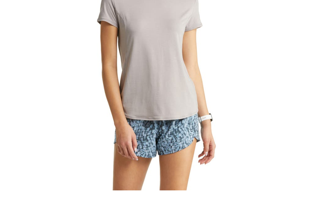 Zella Women's Grey Zinc Energy Strength T-Shirt Size X-Small