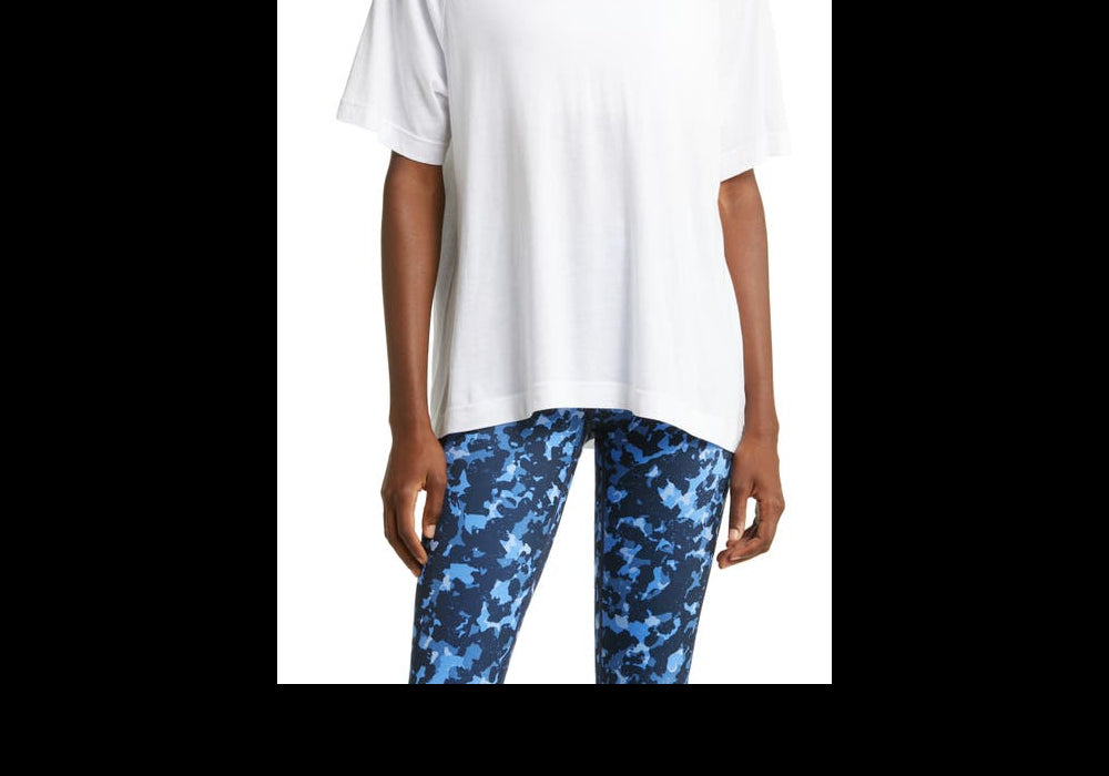 Zella Women's White V-Neck Raglan T-Shirt Size Small