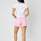 Judy Blue - Mid Rise Garment Dyed Fray Hem Shorts