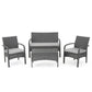 Cordoba KD Wicker 4 Piece Chat Set