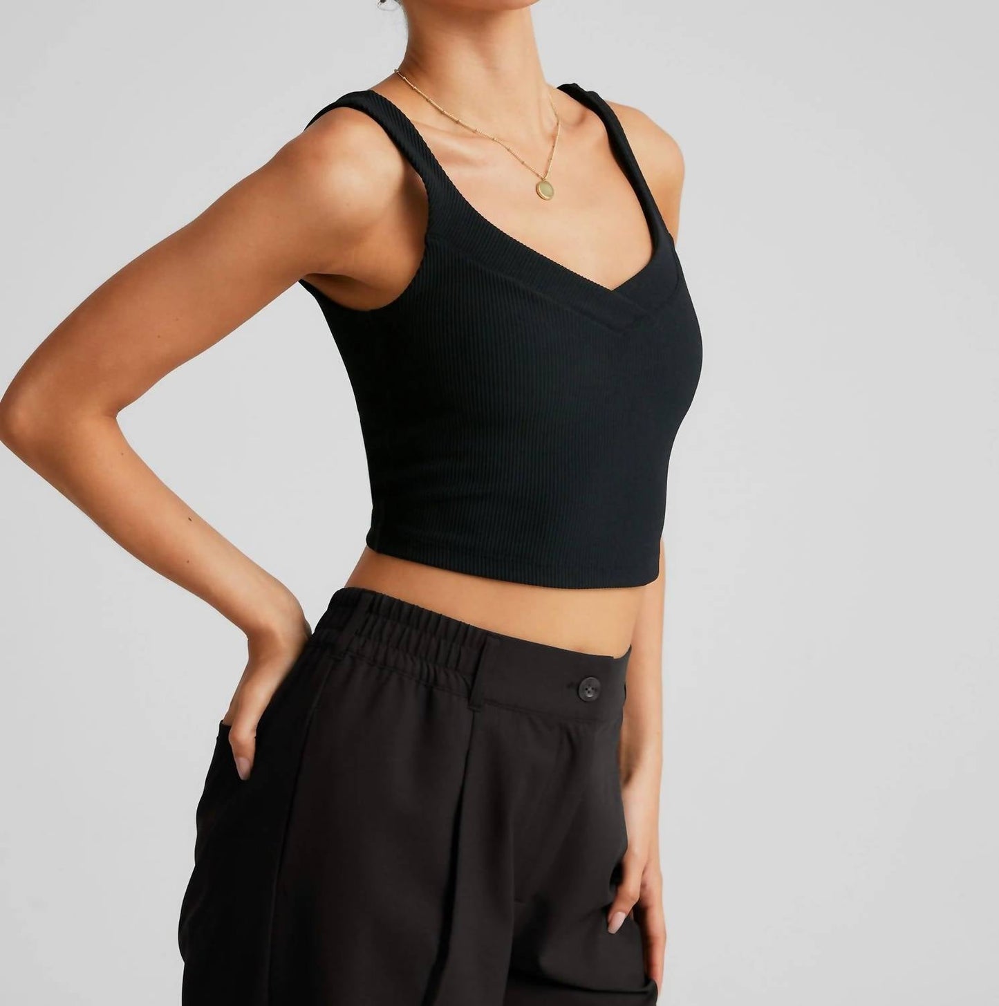 Beyond Yoga - Impulse Ribbed Cropped Tank Top