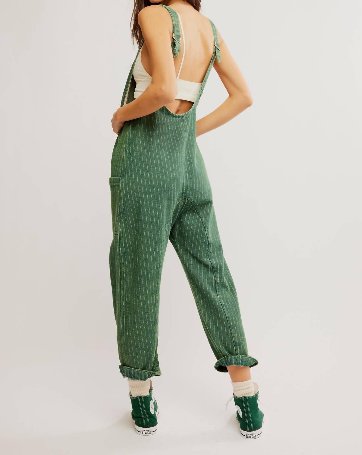 Free People - High Roller Striped Overalls