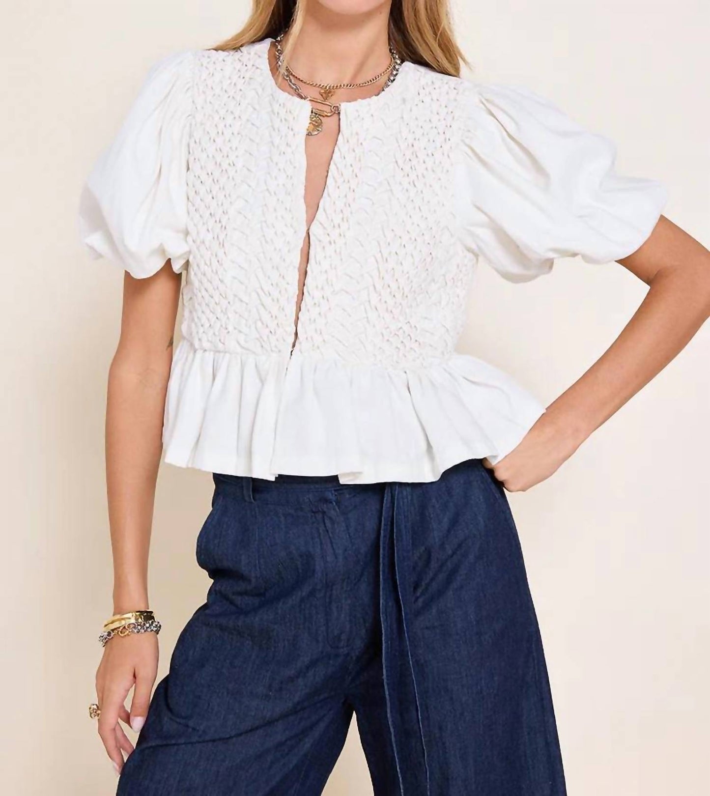 Scarlett Poppies - Corinne Smocked Top